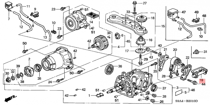 Montagens de motor de borracha da parte traseira 50716-S9A-000 para o amortecedor 2002-2006 dinâmico de Honda CRV